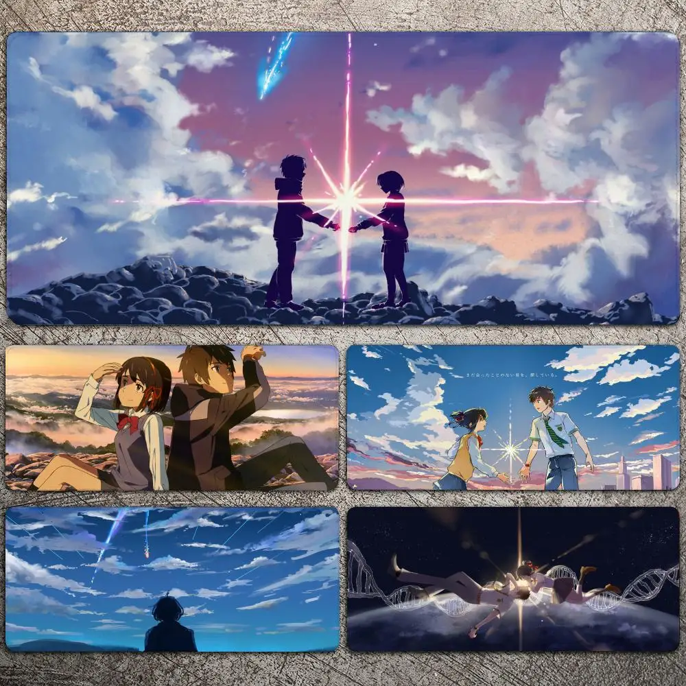 

Anime Your Name Miyamizu Mitsuha Suzume Mousepad Large Gaming Mouse Pad LockEdge Thickened Computer Keyboard Table Desk Mat