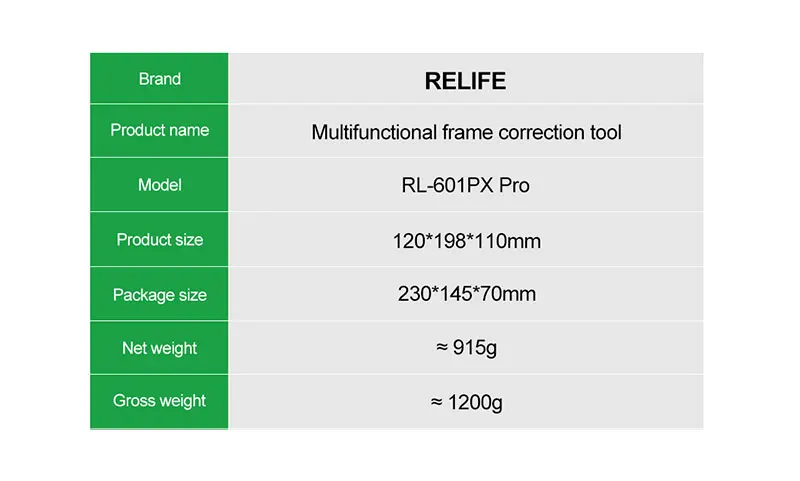 RELIFE RL-601PX Pro Multifunktionale Korrekturvorrichtung, bidirektionale dreidimensionale Korrektur, gleichmäßige Kraftverteilung – Detail 20