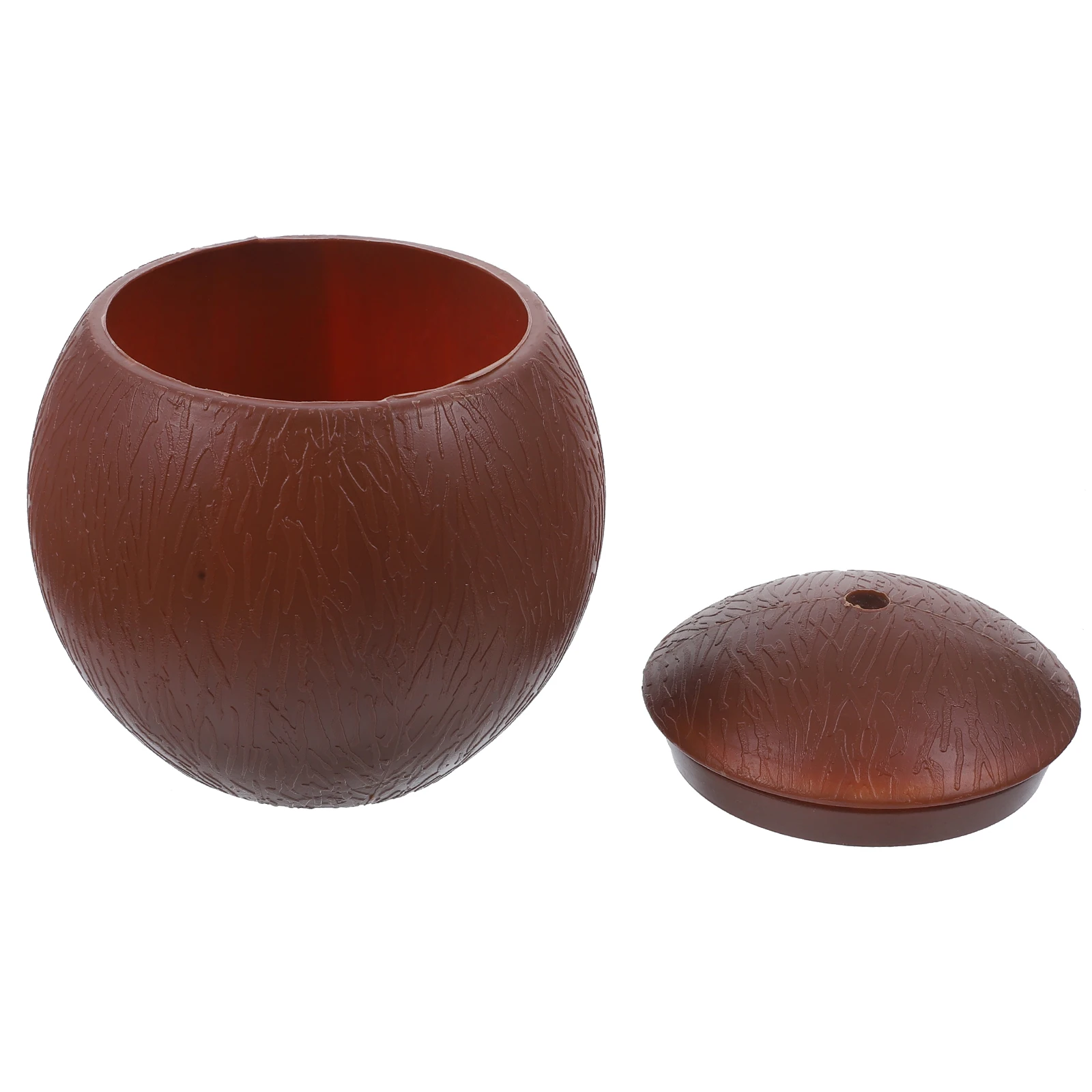 

Coconut Shaped Beverage Cup ABS Realistic Design Luau Party Hawaiian Theme Plastic Beach Drinks Summer