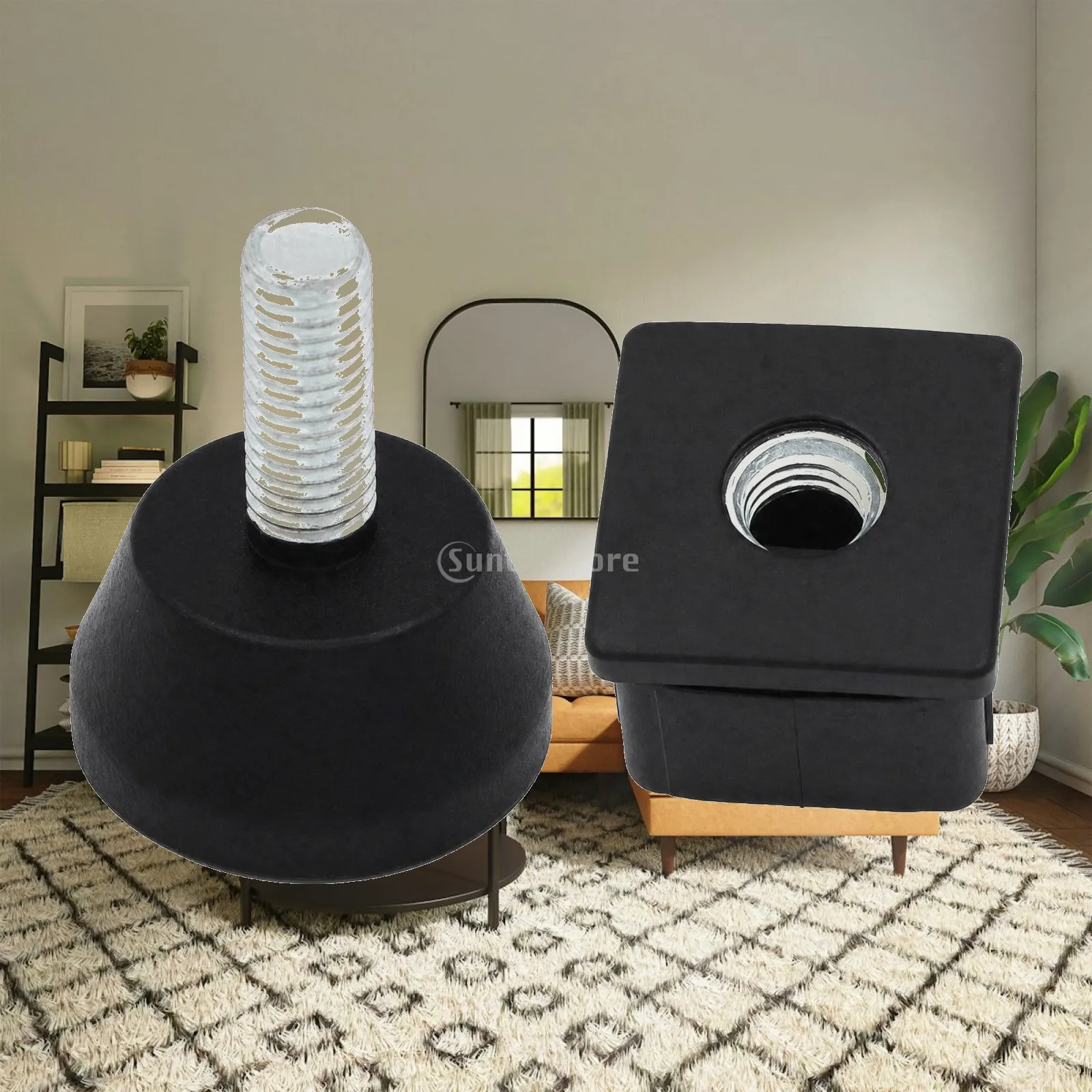Leveling Foot with Mounting Socket Heavy-Duty Threaded Leveling Pad Hardware