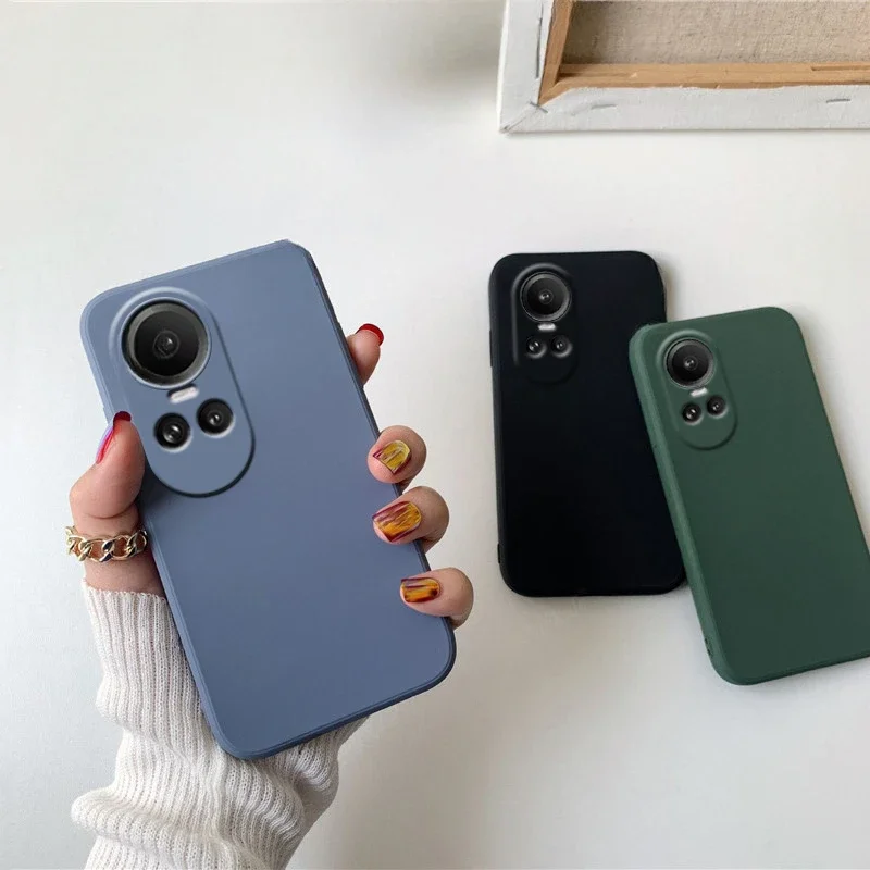 Case for Oppo Reno 10 5g Liquid Silicone Bumper Shockproof TPU Soft Phone Cover for OPPO Reno10 5G Pro Shell Protection Coque
