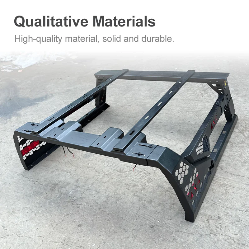 Fotografia 4: Rack de Teto Universal em Aço Manganês com Capacidade de 500KG, Ajustável e Multifuncional, para Caçamba de Caminhão com Escada