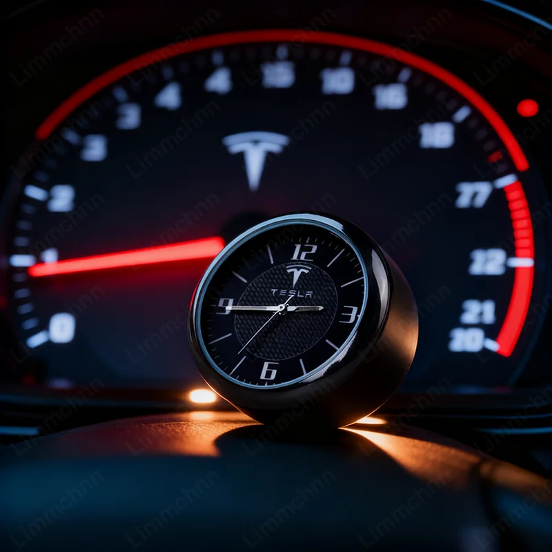 

Air Outlet Dashboard Clock Stick-On Electronic Accessories For Tesla Model 3 Model S Model X Model Y Roadster SpaceX Car Sticker