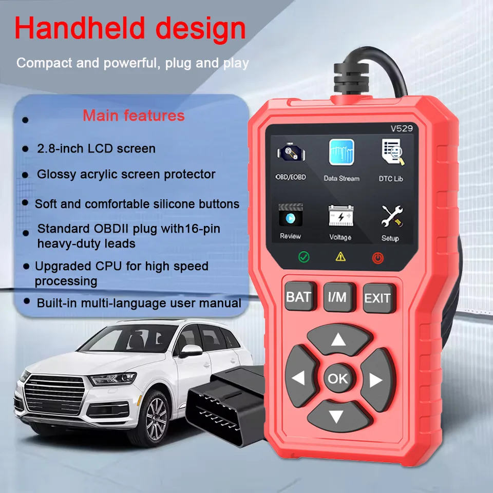 

Диагностический сканер OBD2 для автомобилей, детектор неисправностей, диагностический инструмент OBD, трансграничный OBD2-сканер