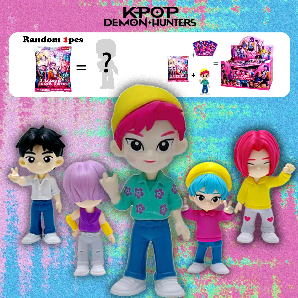 2025 Hot selling K pop Demon Hunters Blind Box Serie Anime Figuren Ornamenten Poppen Fans Kinderen Verjaardagscadeau Willekeurige Blind Box