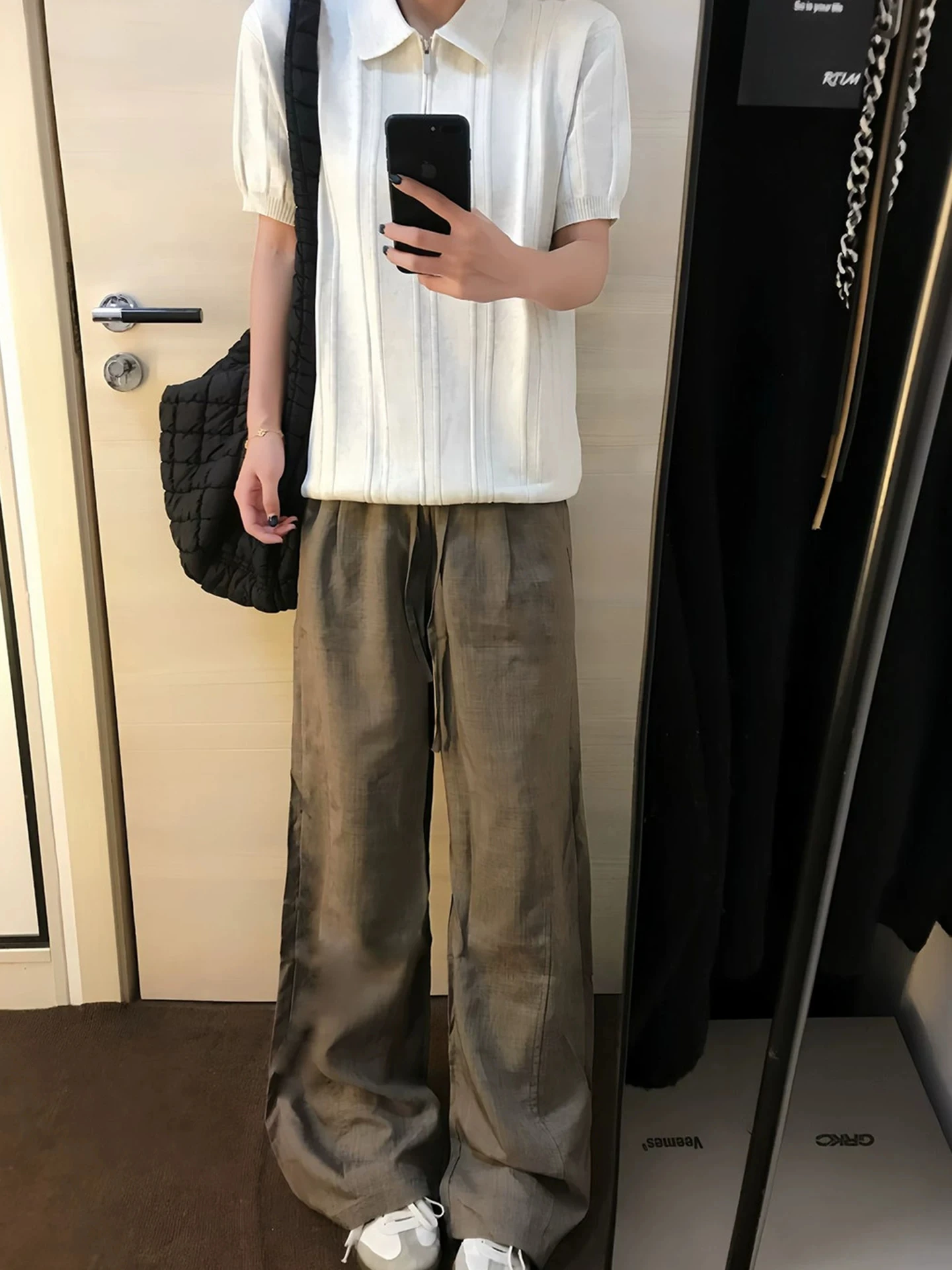 Lightweight Quick-Dry Linen-Like Straight Leg Pants Men's Summer Casual Trousers Loose Fit Bell Bottoms Breathable Comfortable