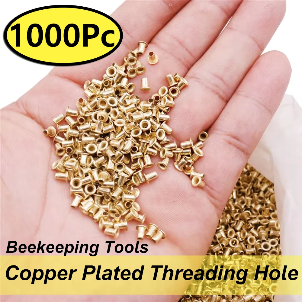 

1000Pcs beekeeper beekeeping tool, nest frame, threaded hole, metal copper plated wire hole