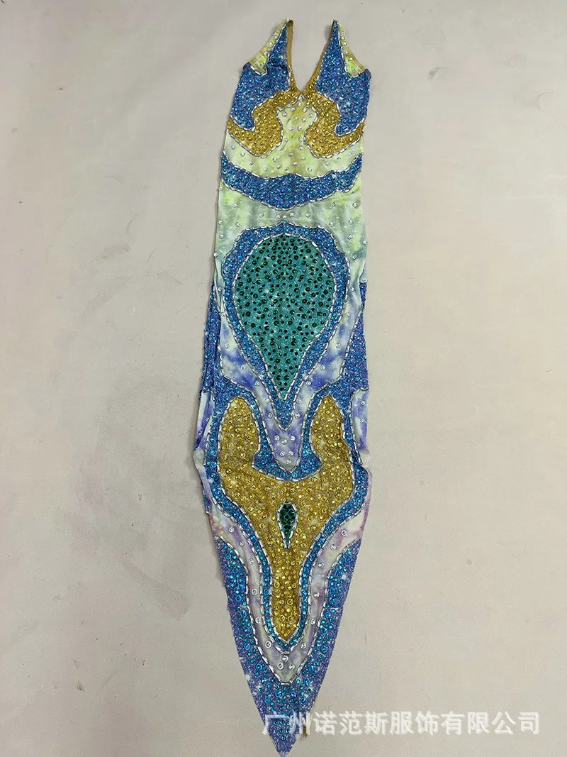 Alto senso Colore a contrasto Temperamento Vita Gonna anca Stile vacanza Abito alla moda Cocktail Party Abito da sera Spettacolo Costumi