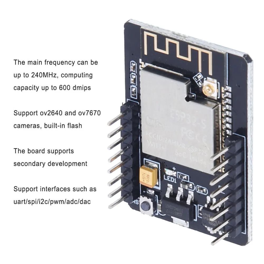 with camera ESP32‑CAM Camera Development Board 5V Stable Performance ESP32 Serial to WiFi Camera Module Development Applications