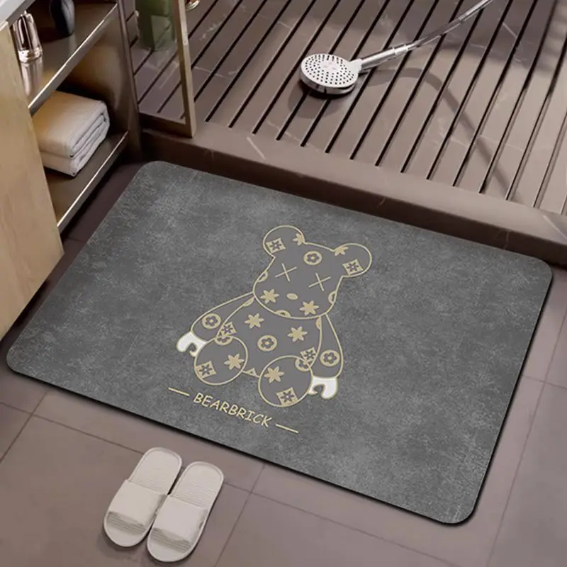 VIKAMA dessin animé diatomée boue cuisine salle de bain tapis de sol porte d'entrée tapis porche balcon couloir tapis antidérapants décor à la maison couverture