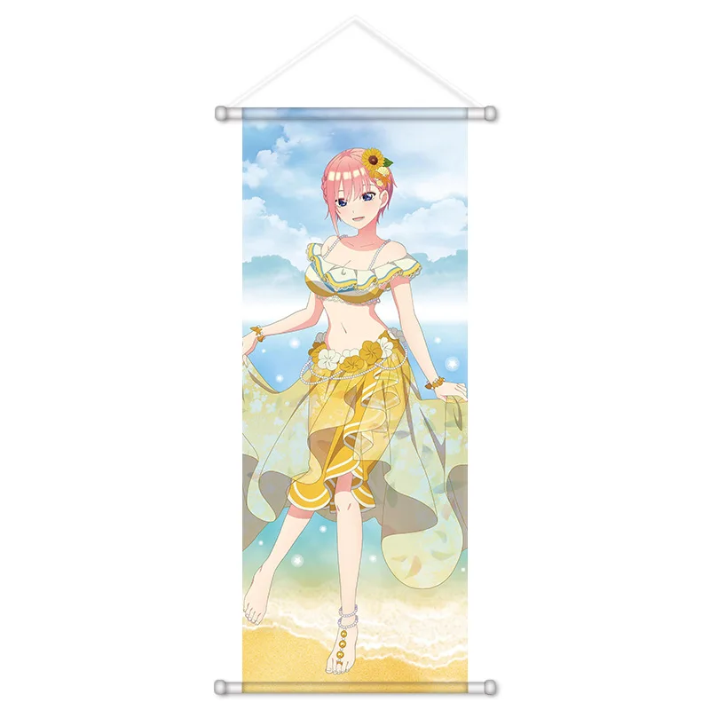VIKAMA Yellow Green Fairy Girl Anime Wall Scroll Tapestry Cute Spirit Art Fabric Poster for Bedroom Living Room Dorm Gift