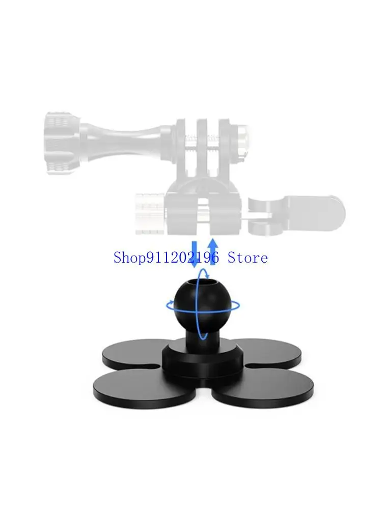 P82A 17mm Ball Head Flexible Adhesive Mount for Action Camera Helmet Windshield
