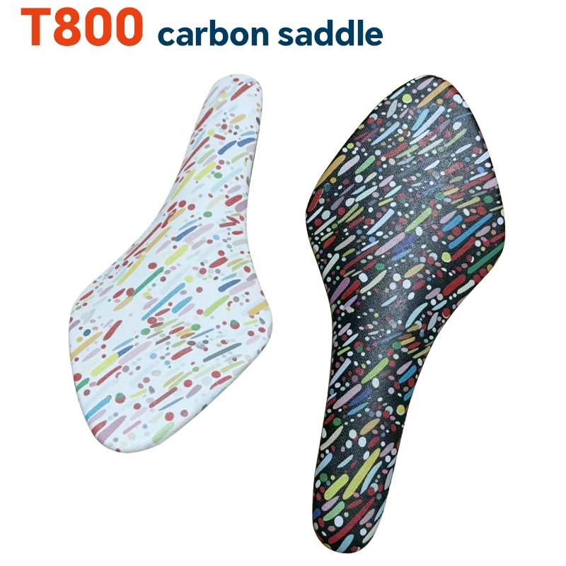 

Colorful patterned car seat cushion, soft saddle, hollow breathable bicycle carbon fiber seat cushion