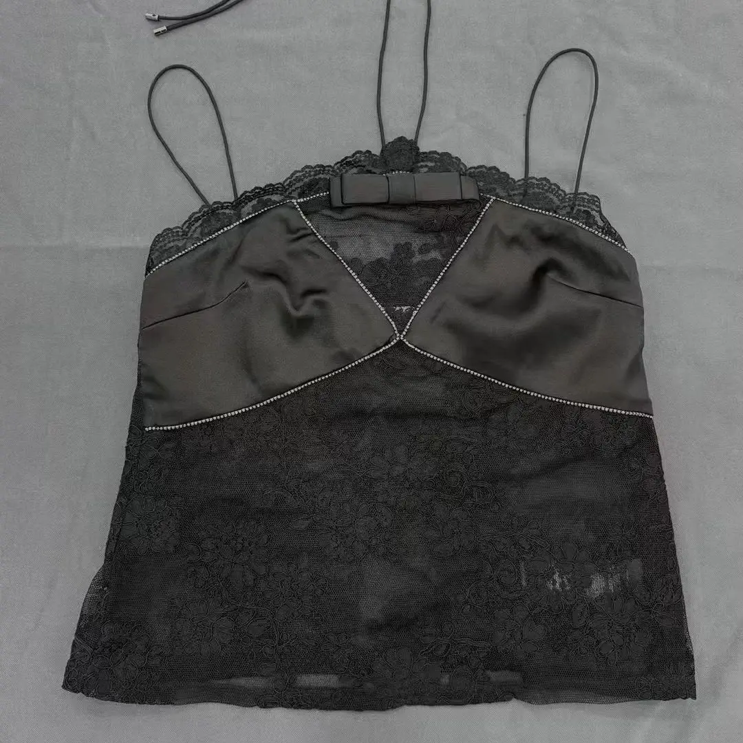 Women Lace patchwork sling tops sexy fashion shirt tops