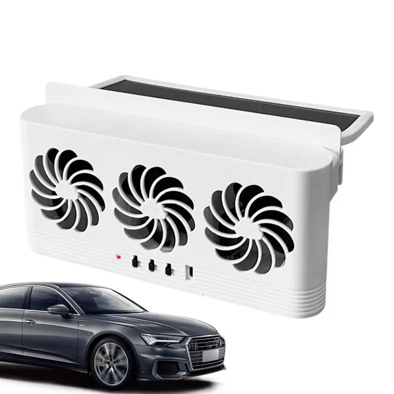 

Solar Car Fan Auto Cooling Air Circulation Fan Strong Suction Ventilation Tool For SUV Truck Sedan RV And Small Car