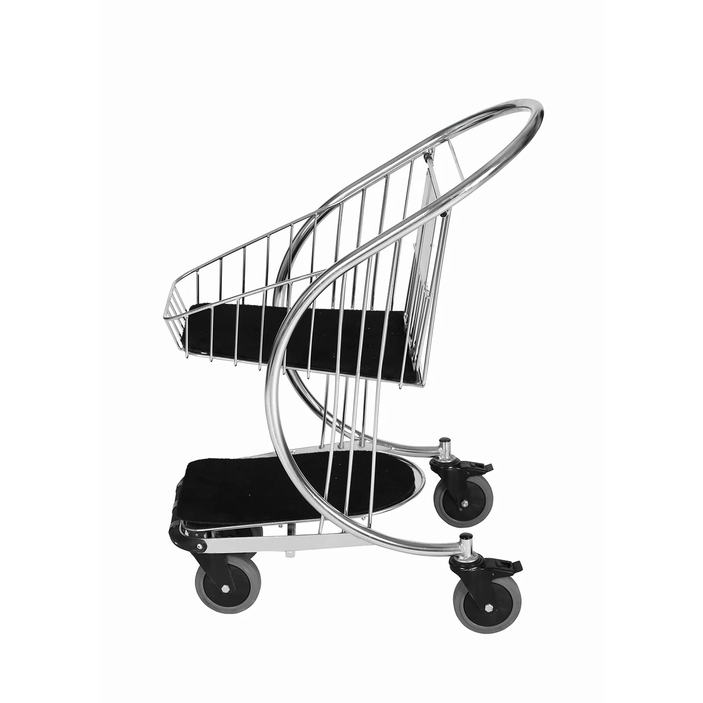 Customized Stainless Steel Airport Luggage Trolley With Ce Certification