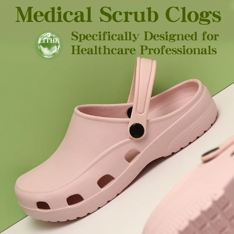 EVA Solid Colors Doctor Shoes for Women Men Anti-Slip Medical Nursing Footwear Hospital Scrub Clogs X03-03 view 2