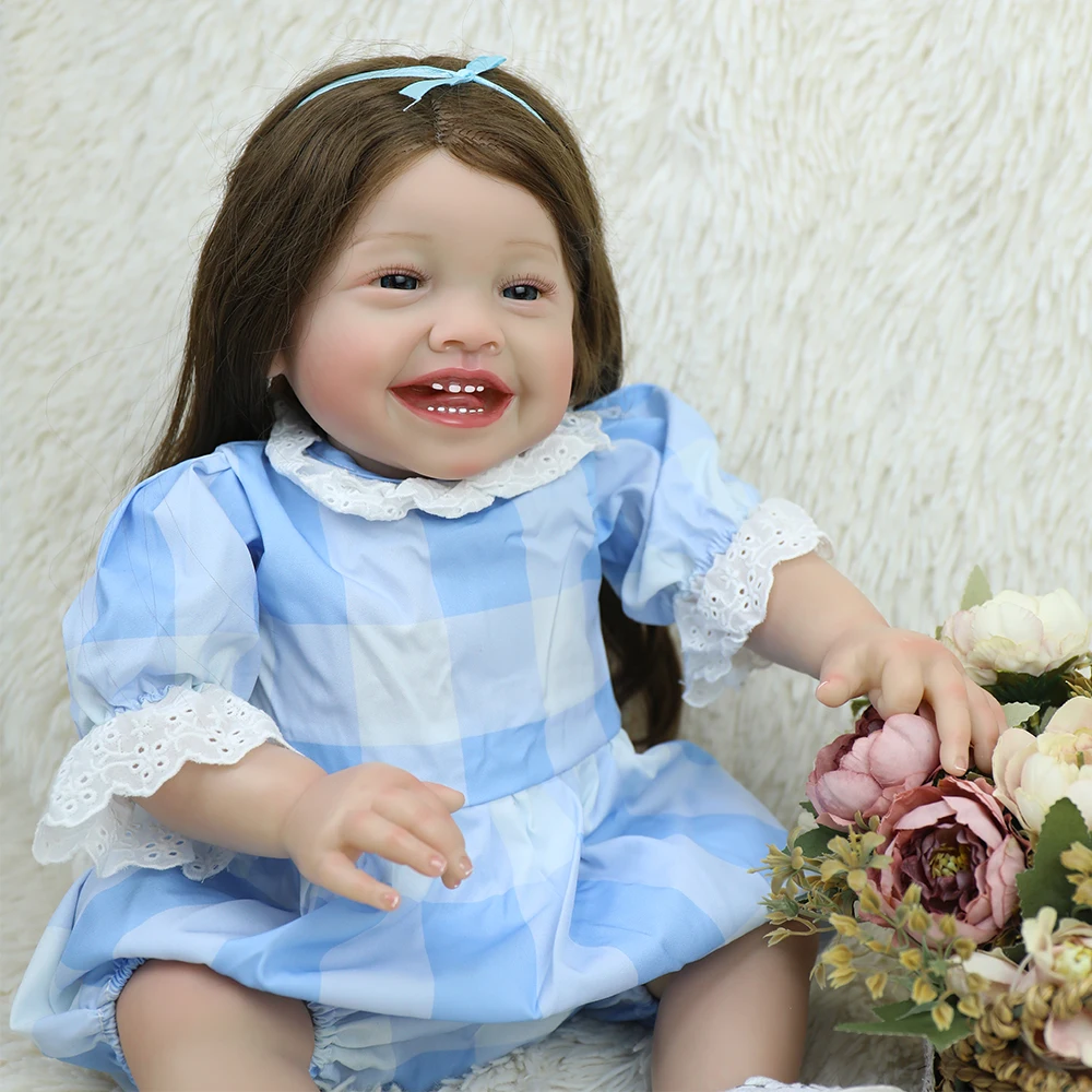 60CM realistische pasgeboren babypop herboren zachte siliconen pop Mila Twins meisje met 3D huid zichtbare aderen kerstverrassingsgeschenken