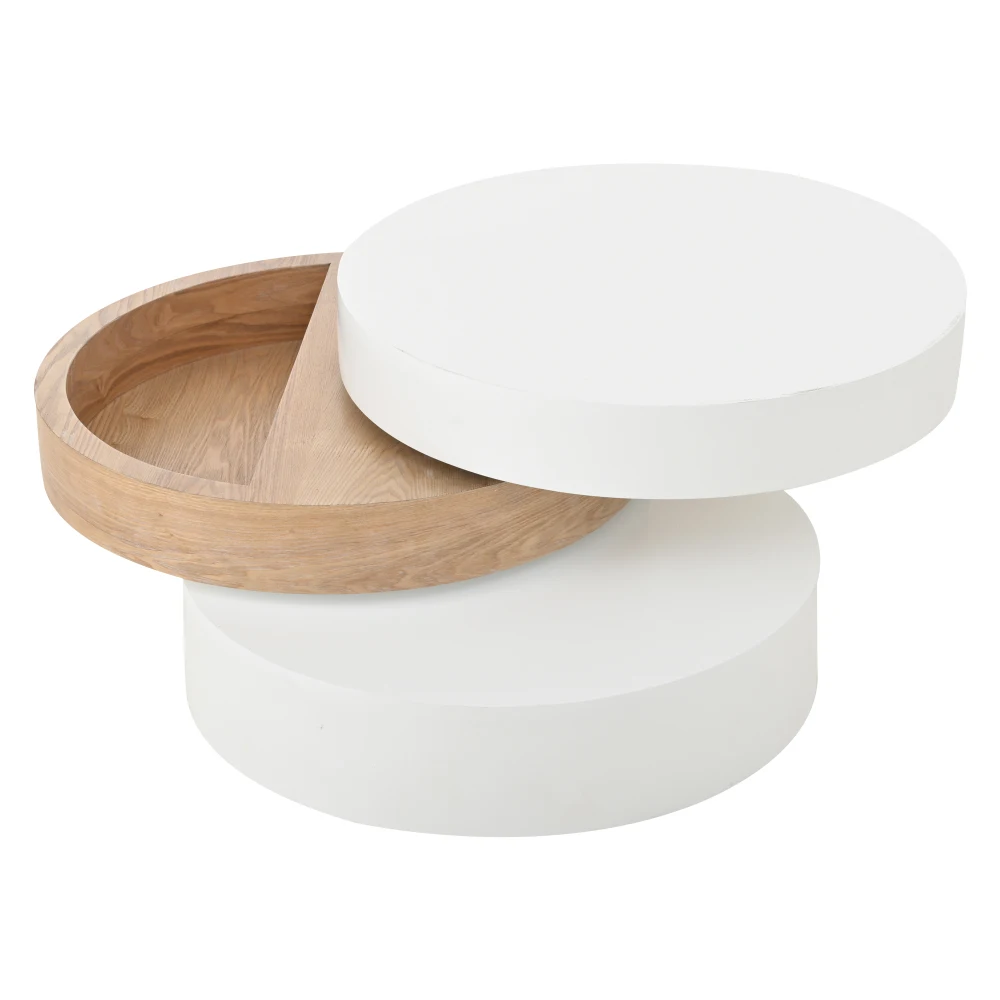Moderner zylindrischer Couchtisch 360° ° Drehbare Wohnzimmermöbel mit einer Kapazität von 30 kg – Detail 9