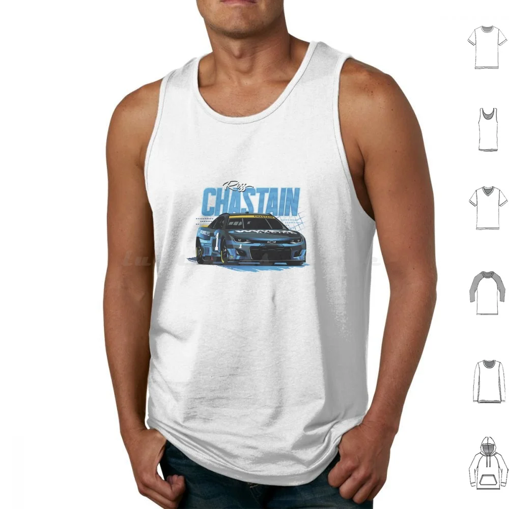 Ross Chastain Niece Motorsports 7 Tank Tops Vest Sleeveless Ross Chastain Race Stock Car Racing Niece Motorsports