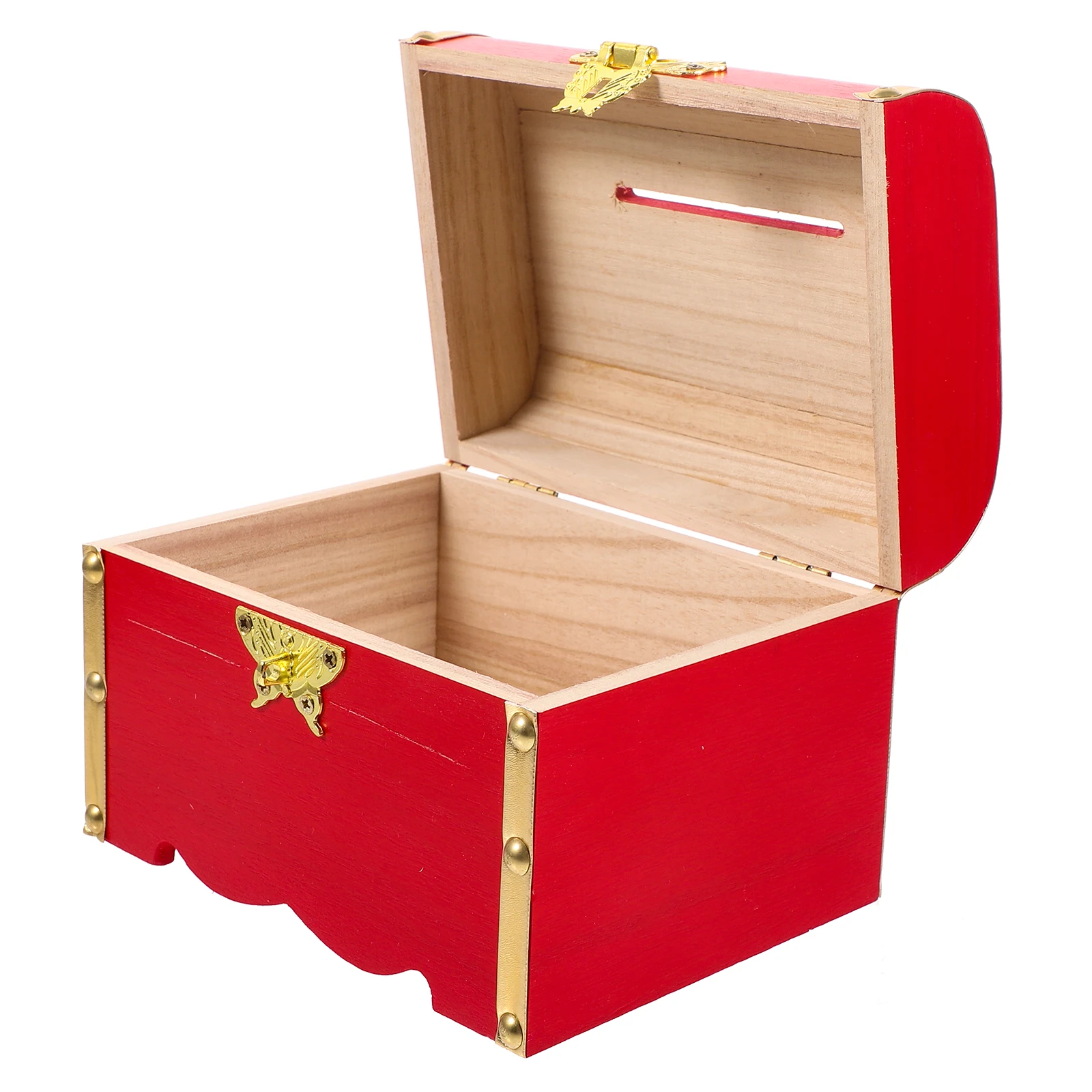 

Wooden Piggy Bank Vintage Style Coin Storage Box With Lock Money Saving Jar Desktop Ornament Wood Coin Container Treasure