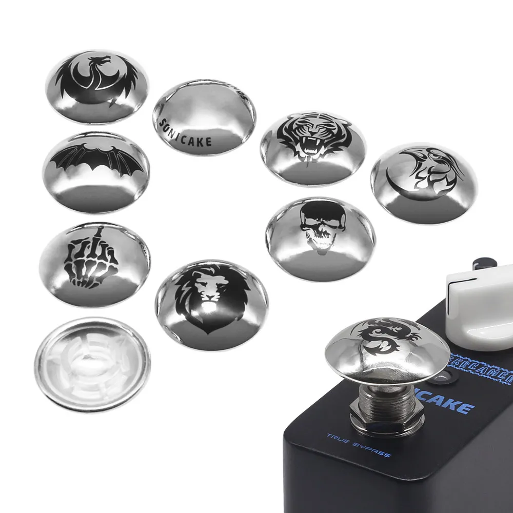 SONICAKE Metal Footswitch Toppers For Guitar Effects Pedal Cap 10 PCS Fit Firmly on Common Pedals 10mm