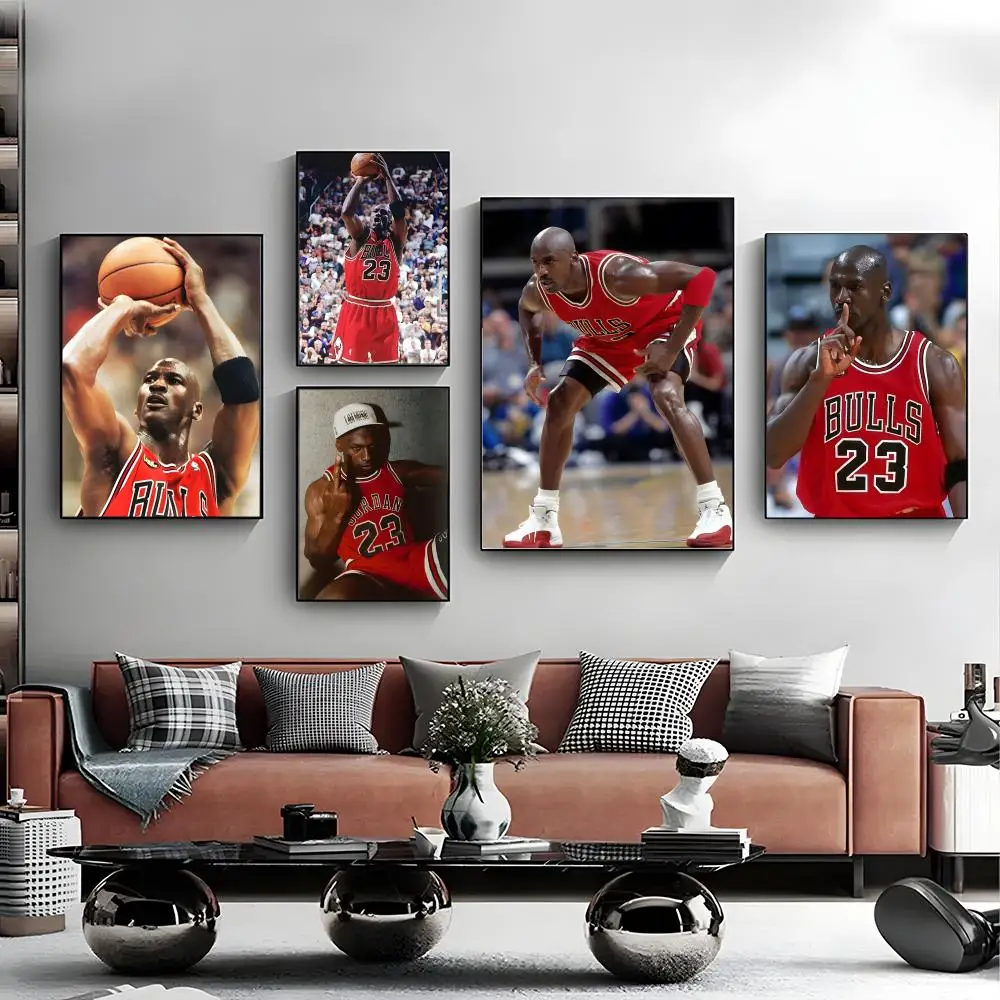 الكلاسيكية مايكل جوردان ملصق ملصق فني ذاتي اللصق مقاوم للماء ورقة ملصق مقهى بار غرفة جدار ديكور #1