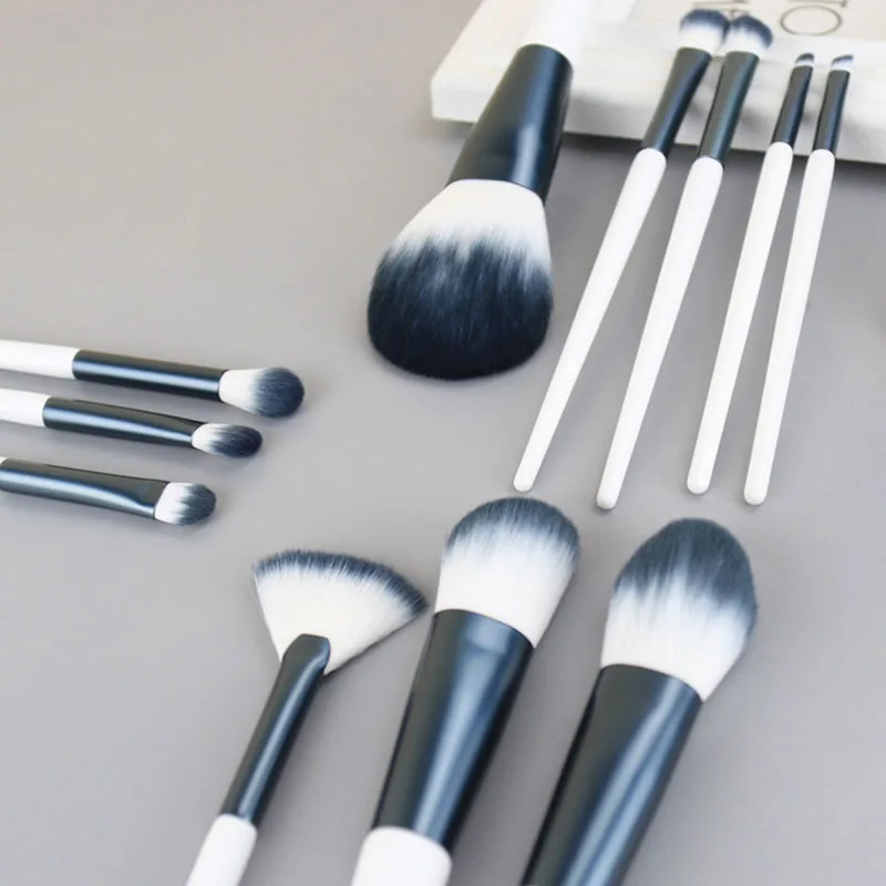 Joact New 11 Light Blue Makeup Brush Soft Hair Set Full Set Of Eye Shadow Powder Blush Brush Beauty Tools