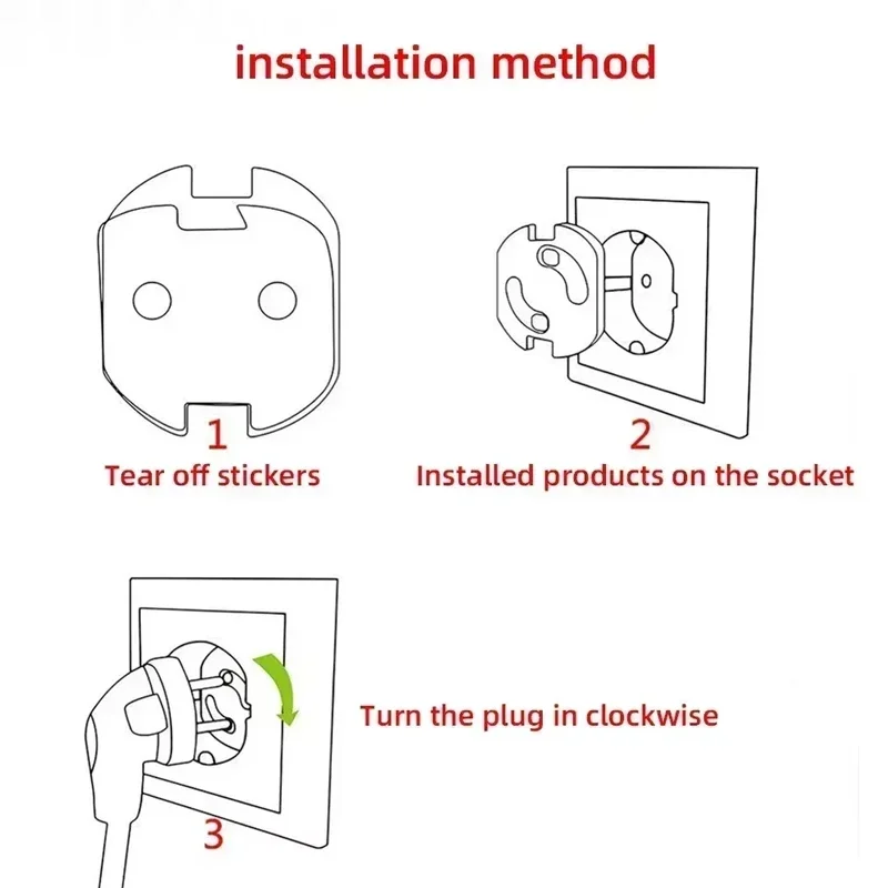 10pcs Baby Safety Socket Protector Easy To Install And Remove Safety Device For Standard Sockets