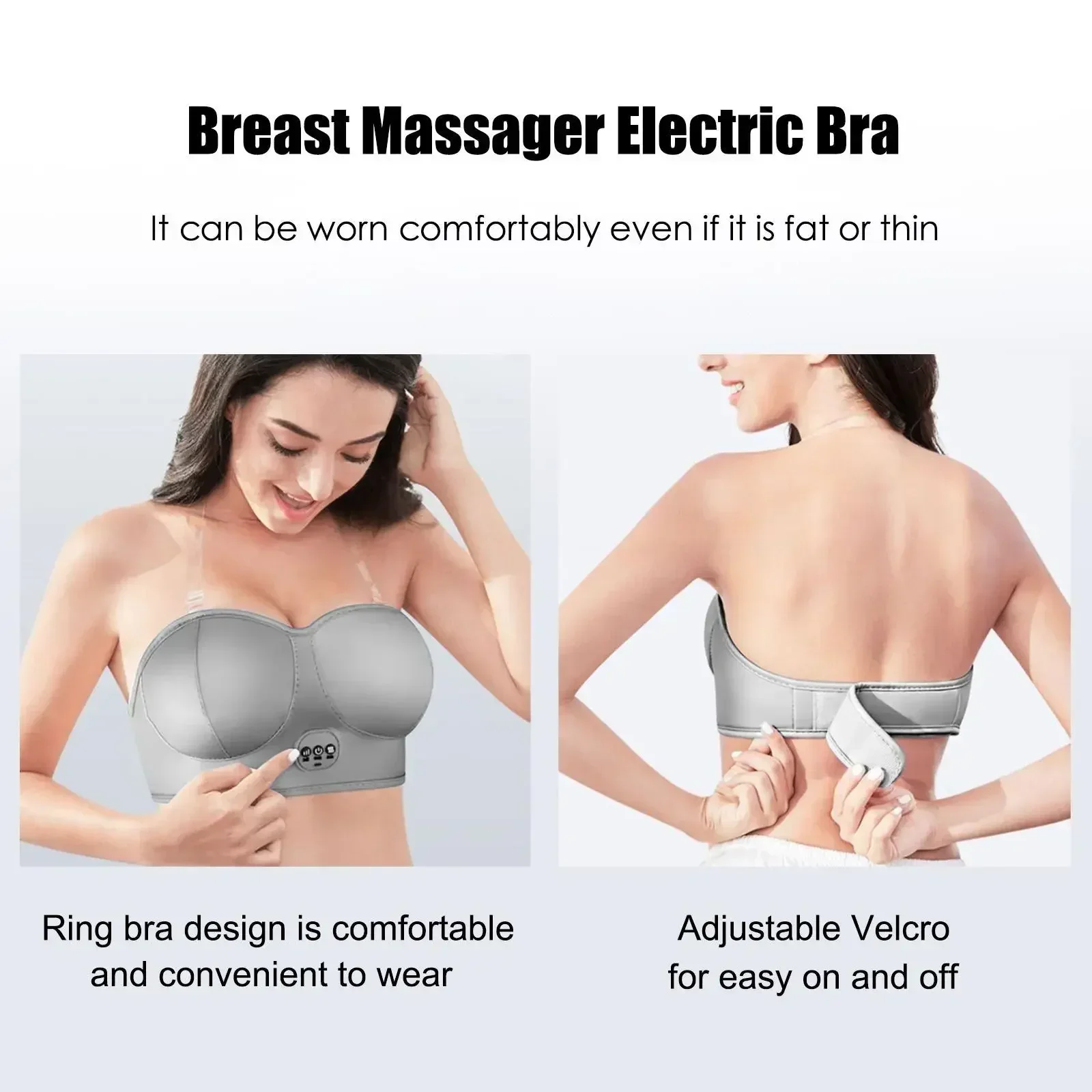 Electric Breast Massage Bra Electronic Vibration Chest Massager Breast Enhancement Instrument Breast Heating Stimulator Machine