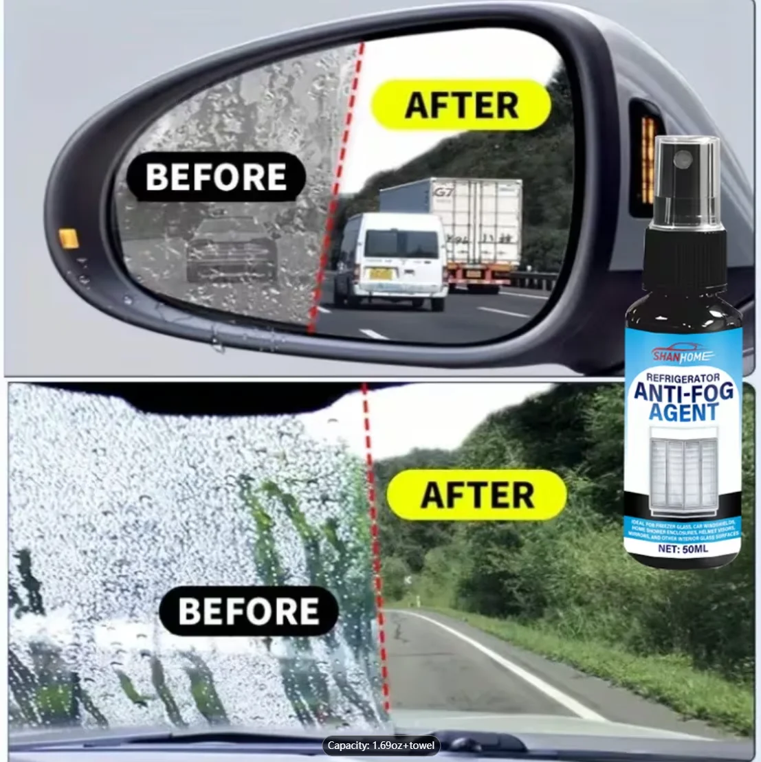 Long-lasting anti-fog agent keeps freezers crystal clear without fog marks. Naano protective film uses premium anti-fog formula,