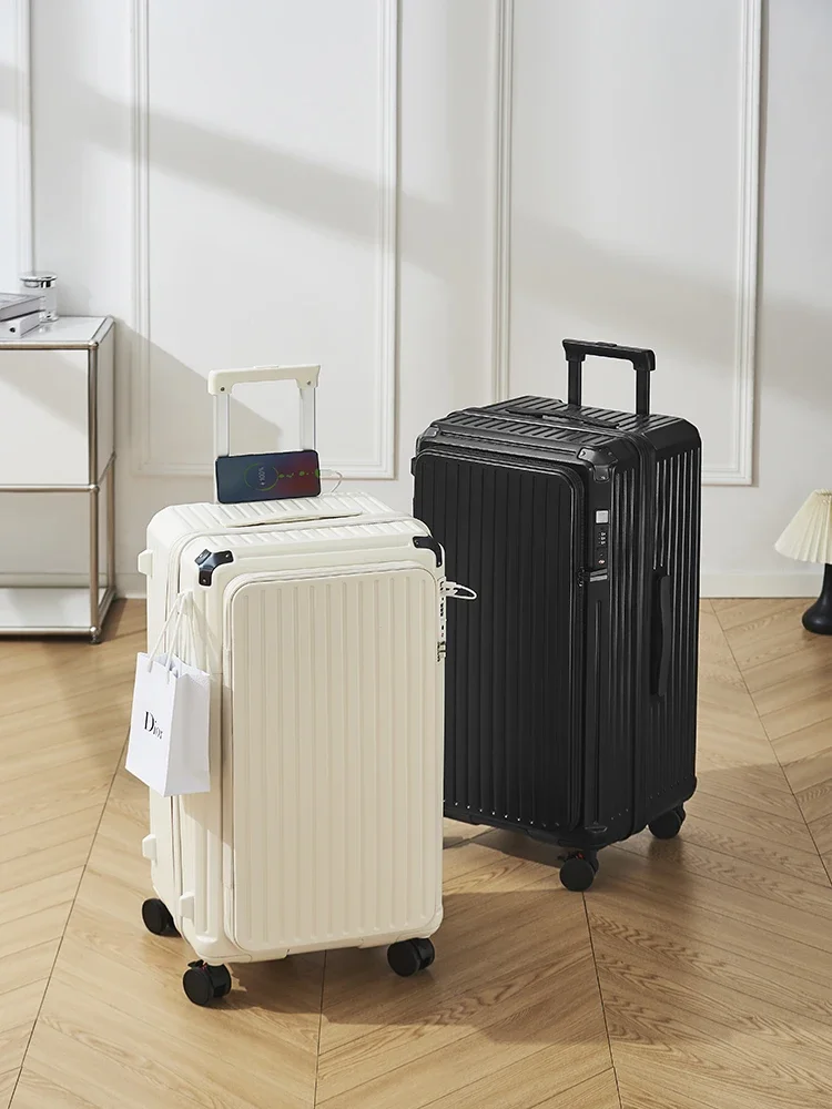 Suitcase trolley case women's 2024 new multi-functional large-capacity durable 28 suitcase men's password case leather case