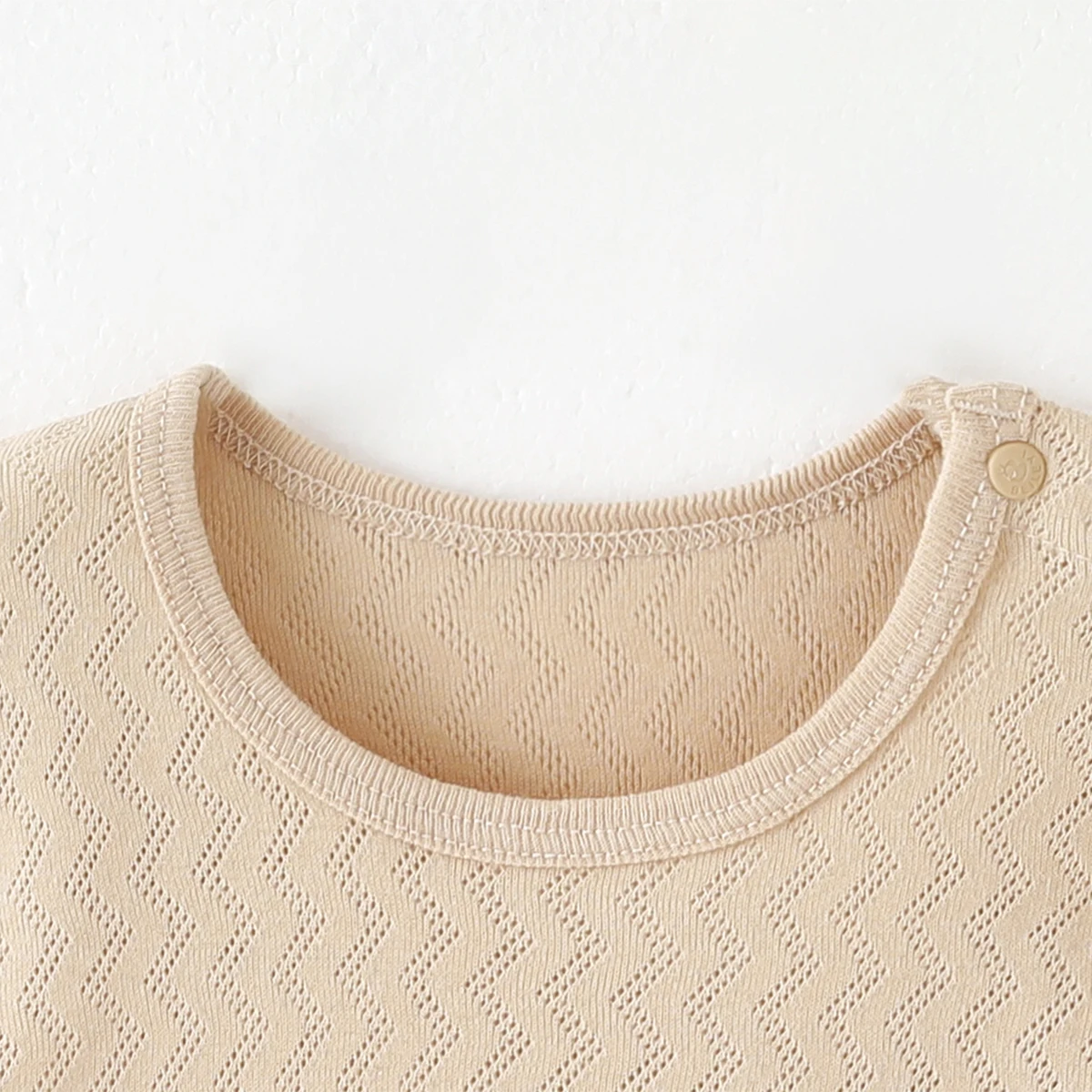 Baby Short-Sleeve Summer Pure Cotton Infant Clothing Children's Tops Boys' and Girls' T-Shirts Solid Color Half-Sleeve Jacquard Class a Seamless