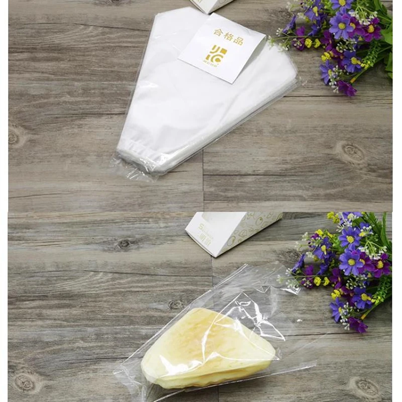 1000pcs Triangle Disposable Sandwich Packaging Bag Plastic Transparent Sandwich Wrappers Thicken Easy To Tear Bread Bags Wedding