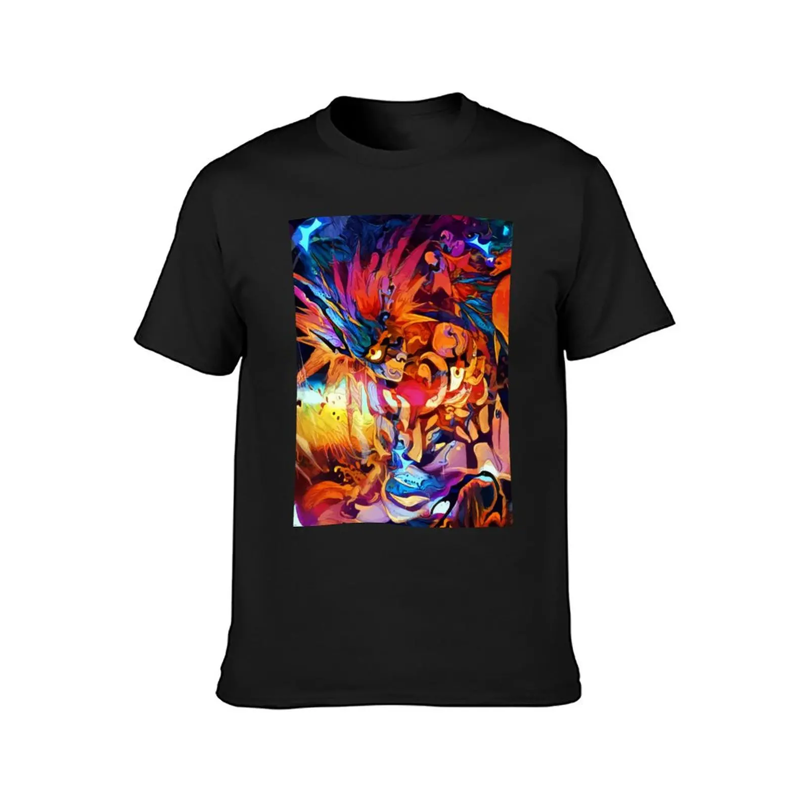 Colorful Boros T-Shirt hippie clothes sports fans graphics kawaii clothes black t shirts for men