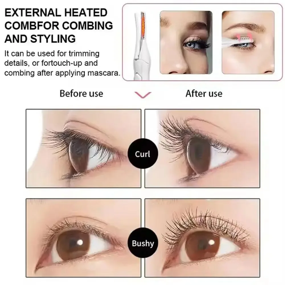 

2026 HOT Electric Heated Eyelash Curler with 3 Temperature Modes Lash Lift Curler USB Rechargeable Beauty Tools yyds
