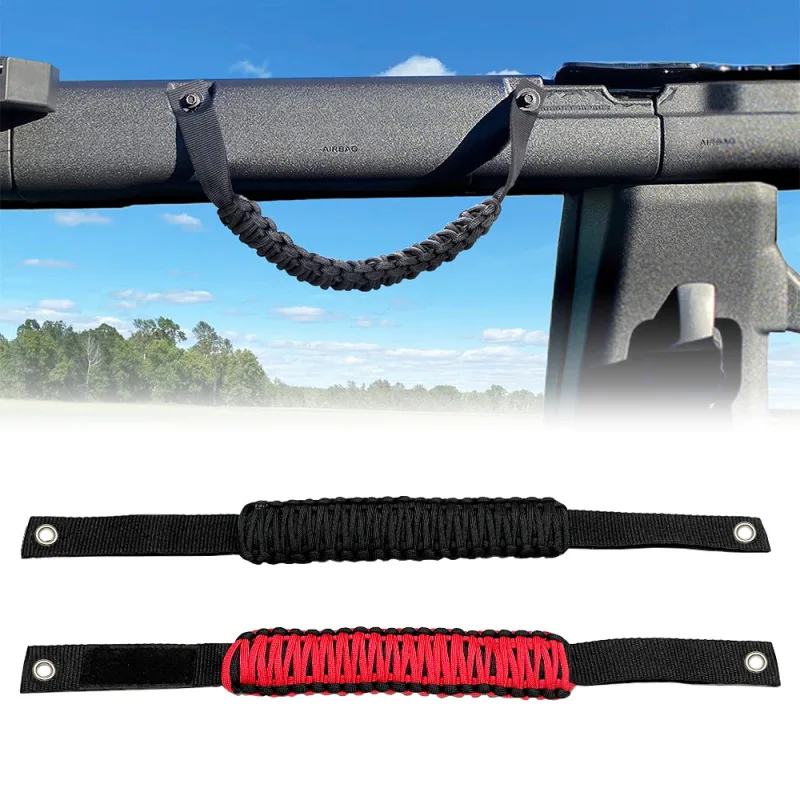 Roll Bar Paracord Grab Handles 4Pcs High Tough Anti-Slip Grip Handle for Ford Bronco 2021-2024 2/4 Door Interior Accessories