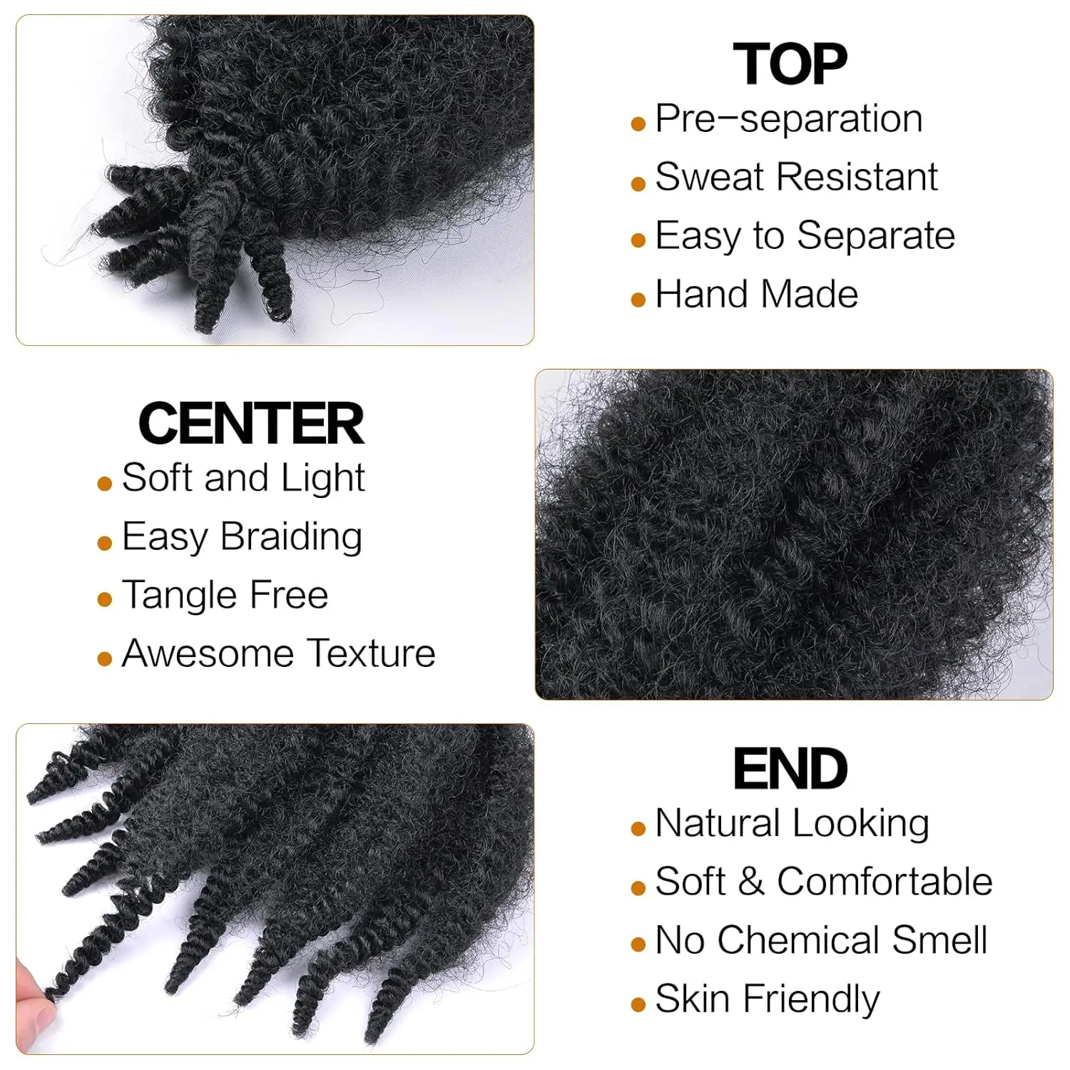 شعر زنبركي ملتوي، شعر تجديل مارلي تويست، شعر أفرو تويست نابض للألوان الناعمة، شعر باشن تويست، شعر فراشة لوكس