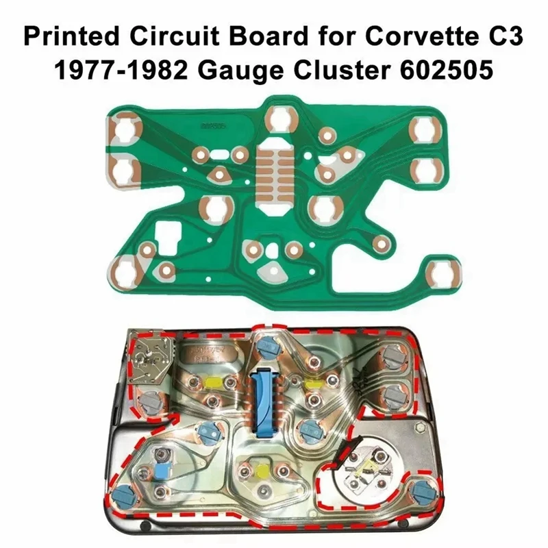 Car Printed Circuit Board For Chevrolet Corvette C3 1977-1982 Gauge Cluster 602505 Replacement