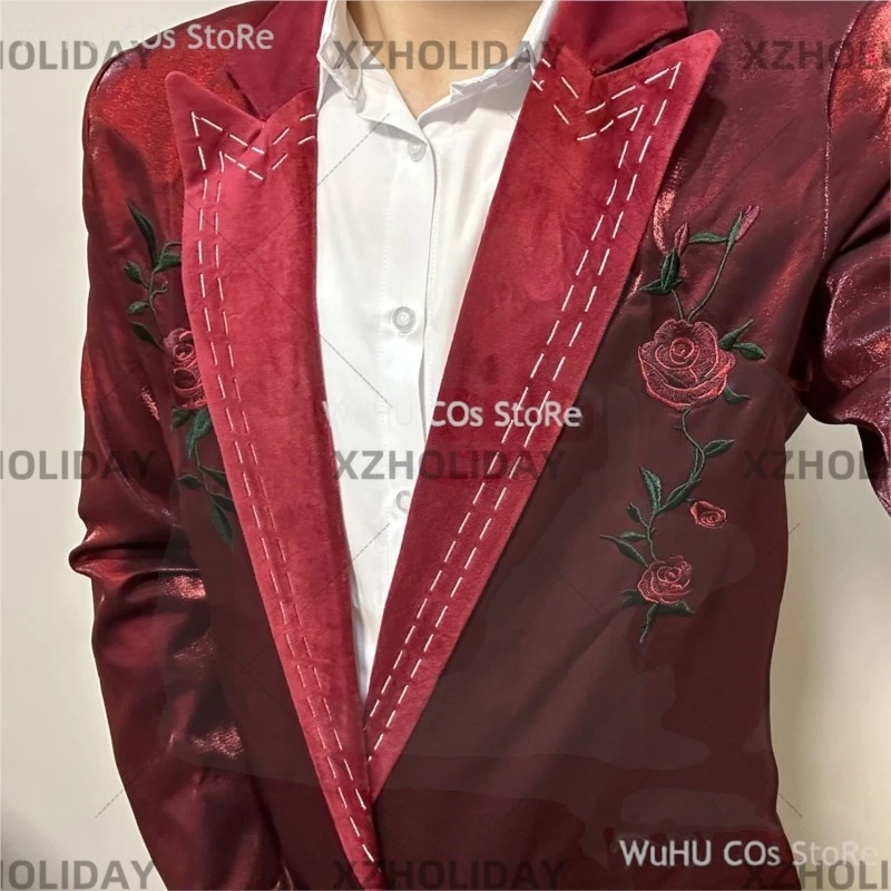 Gioco Amore E Spazio Profondo Cos Rafayel Costume Cosplay Rosa Rosso Vestito Cappotto Qiyu Rafayel Parrucca Donna Uomo Vestito Del Partito di Halloween