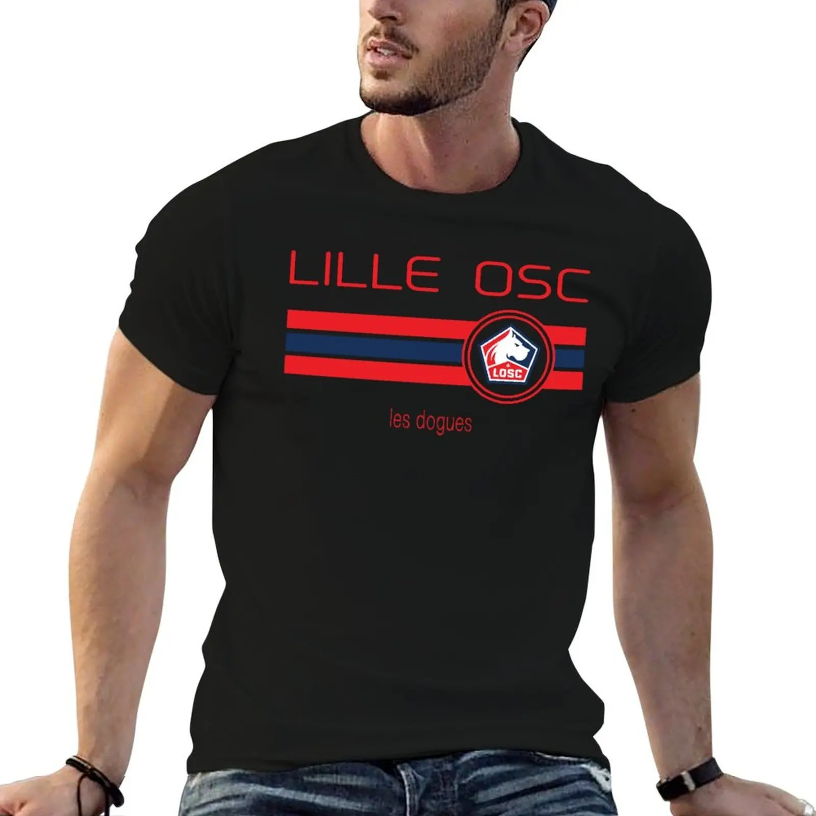 Camiseta Ligue 1 - Lille OSC (Away White), camiseta de anime, camisetas para hombre, camiseta gráfica para hombre, camiseta gráfica