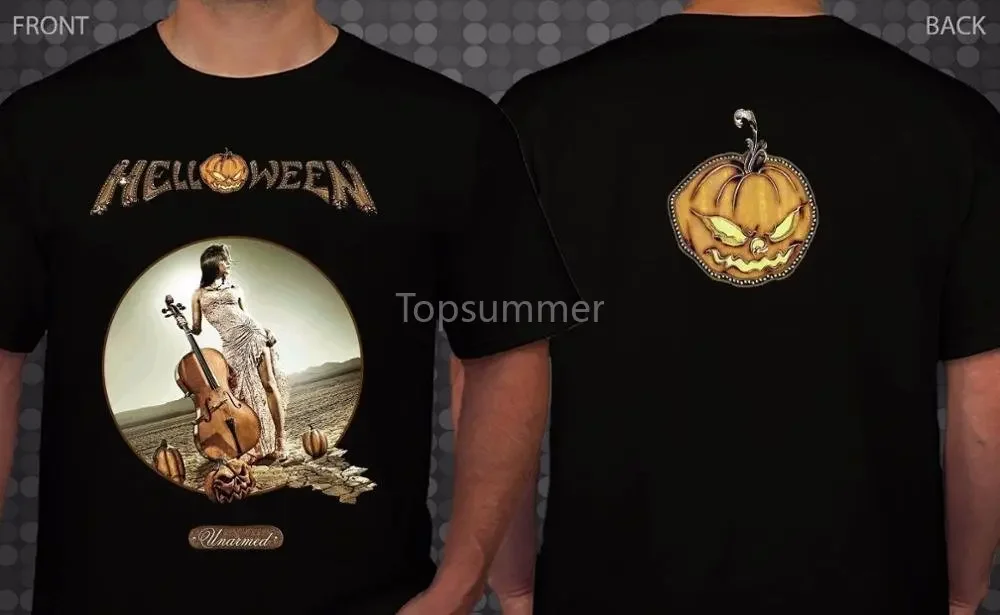 Cool T Shirts Designs Gift O-Neck Short-Sleeve Helloween Unarmed German Power Metal Band T-Shirt Sizes:S To 3Xl Shirts For Men