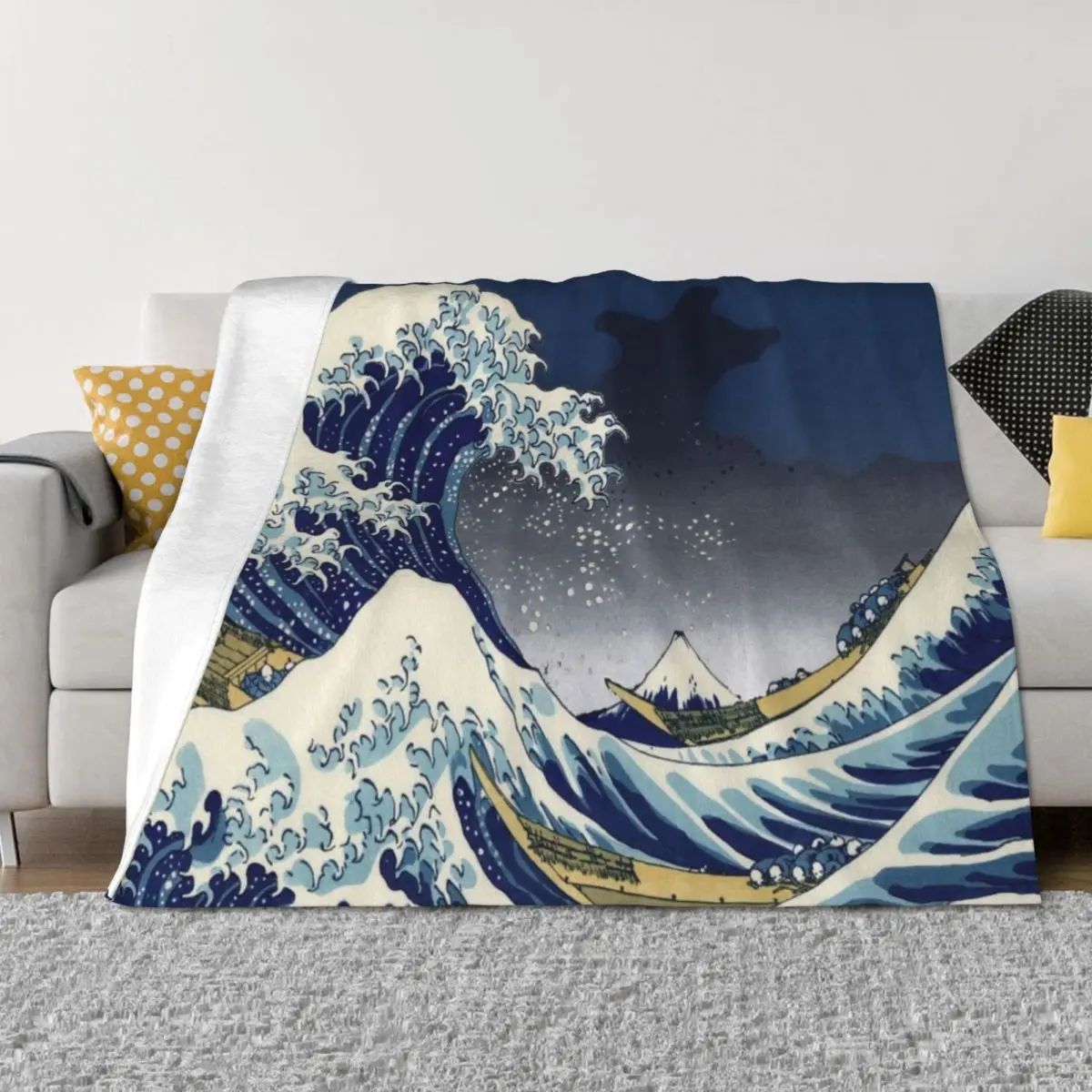 

Great Wave: Kanagawa Night Throw Blanket Moving Kid'S valentine gift ideas decorative Blankets