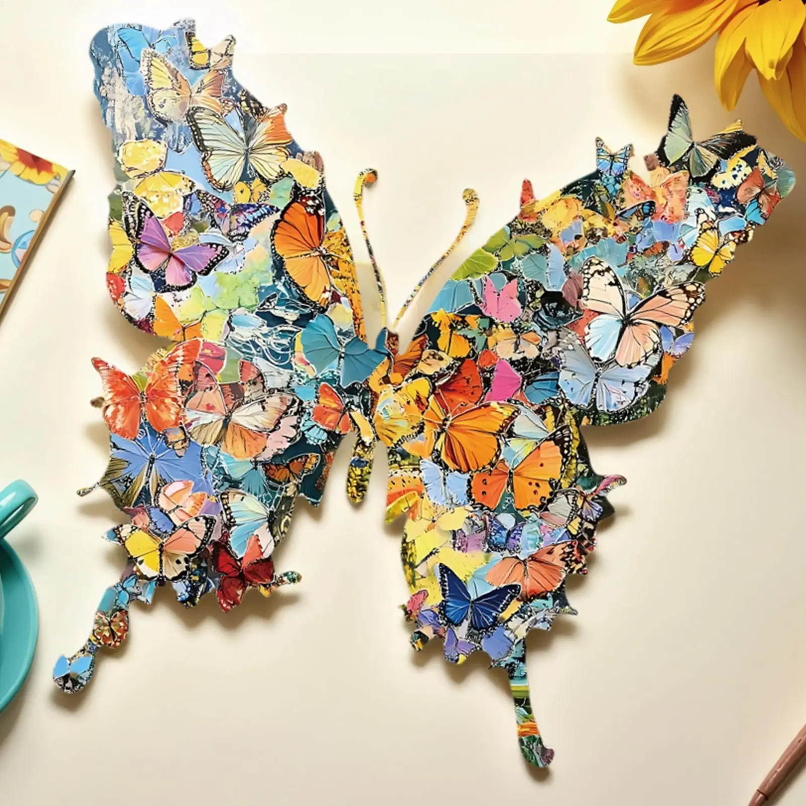 나무 직소 퍼즐 나비 모양 퍼즐 162/118 조각 두뇌 자극 게임 가족 파티 게임 어린이 및 성인을 위한 크리스마스 선물