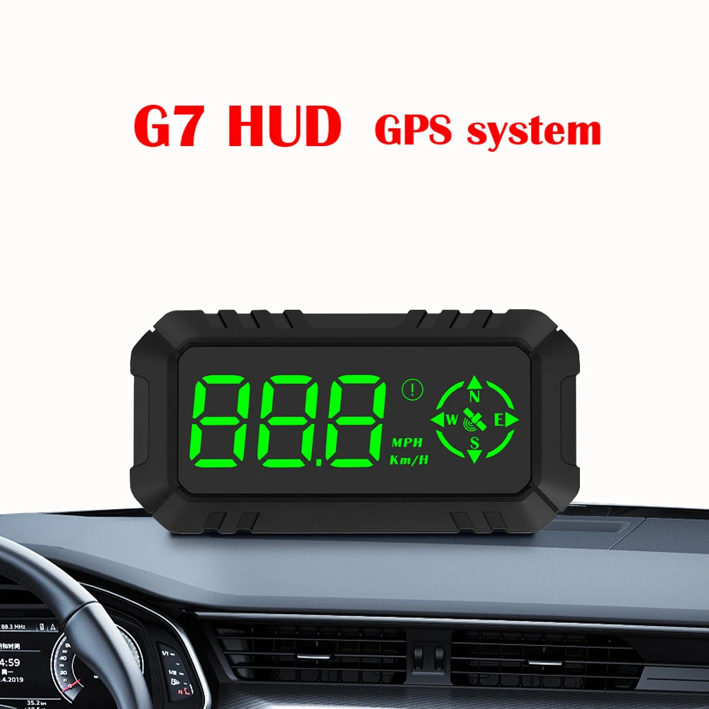 G7 HUD GPS Digital Display Speedometer Head-Up Display Over-speed Alarm Universal For All Car Motorcycle Electronic Accessories