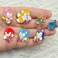 10PCS Cartoon Animal Alloy Enamel Pendant Anime Character Fashion Classic Cute DIY Necklace Earring Bracelet Keychain Accessory