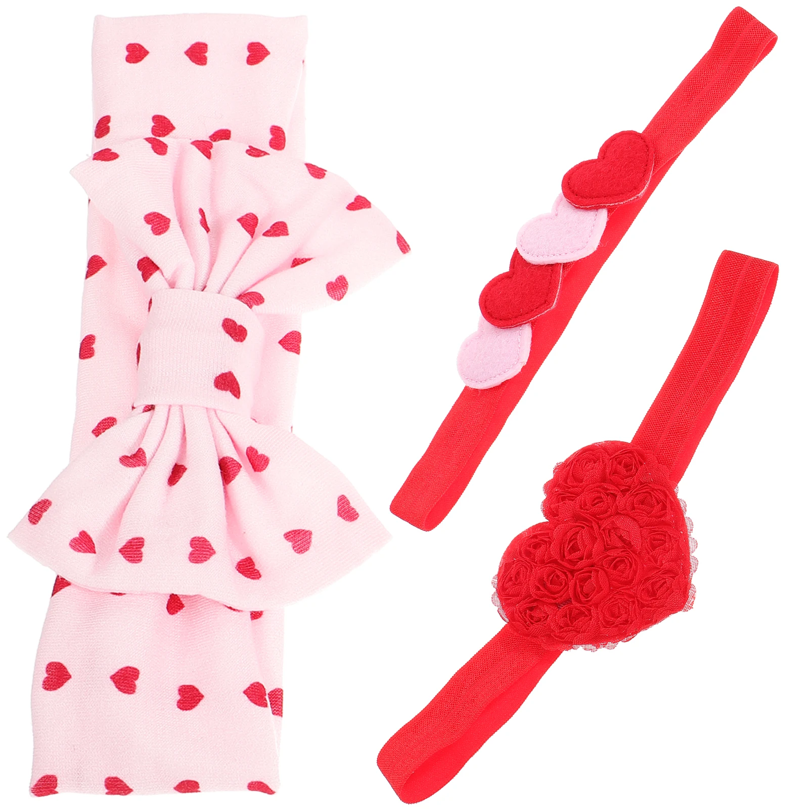 

Love Rose Headband Hair Bands Accessories for Toddlers Pink Fabric Headbands Girl