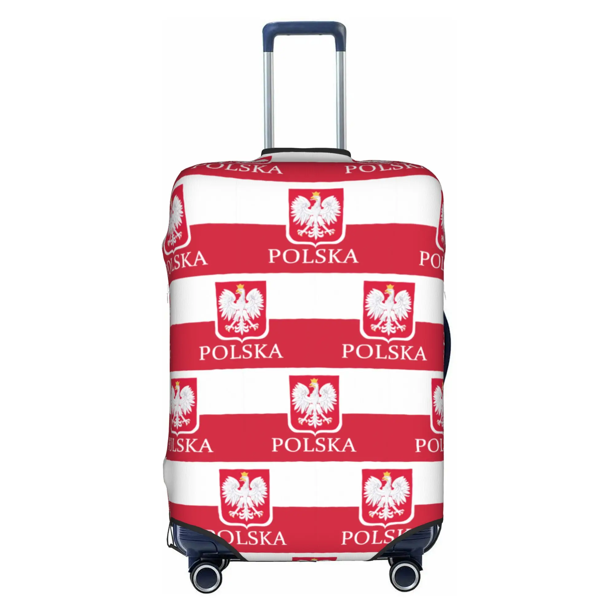 Polska Polish Flag Suitcase Cover Dust Proof Poland Flag Luggage Covers Protector for 18-32 inch