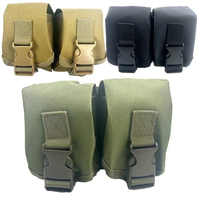Molle Single Double Frag Grenade Pouch EDC Tool Bag Outdoor Toy Gun Mag Holster Waist Bags M67 LBT Plate Carrier Vest Pouches