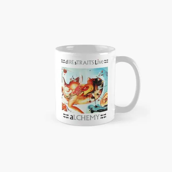 Taza clásica Vintage Dire Straits Alchemy, artículos para beber, regalos de té simples, imagen impresa, mango de taza, diseño de café redondo, foto